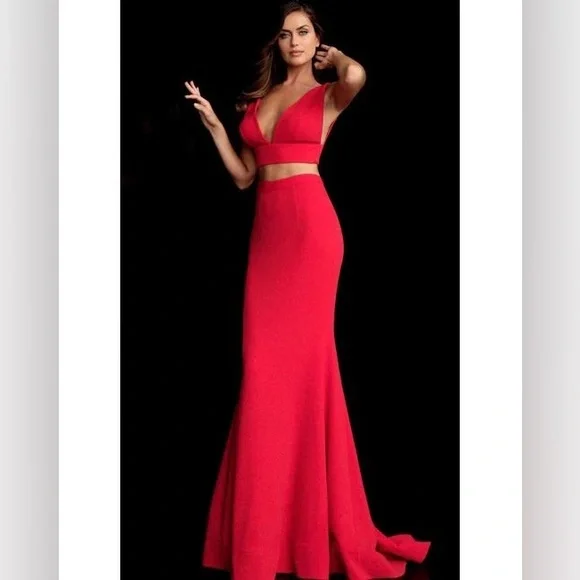Jovani | Dresses | Red Sparkly Two Piece Jovani Prom Dress | Poshmark